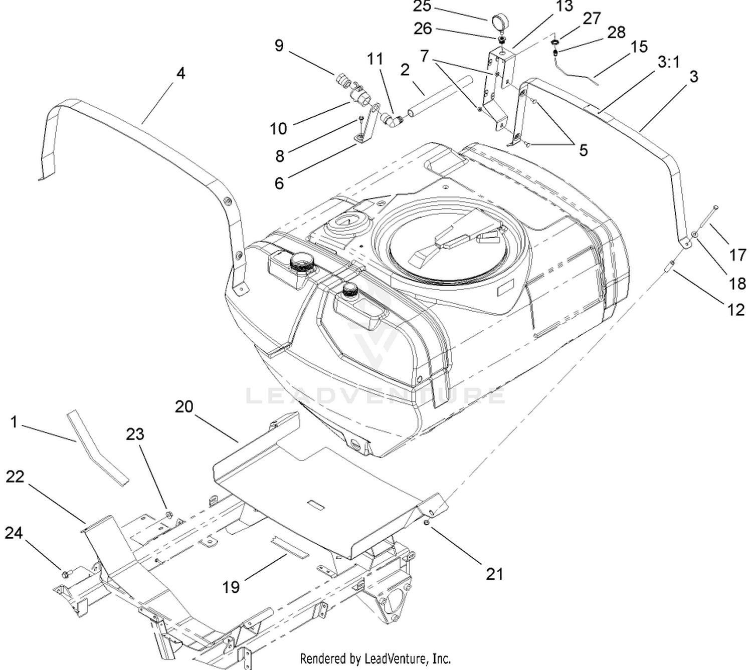 Tank and Saddle Assembly