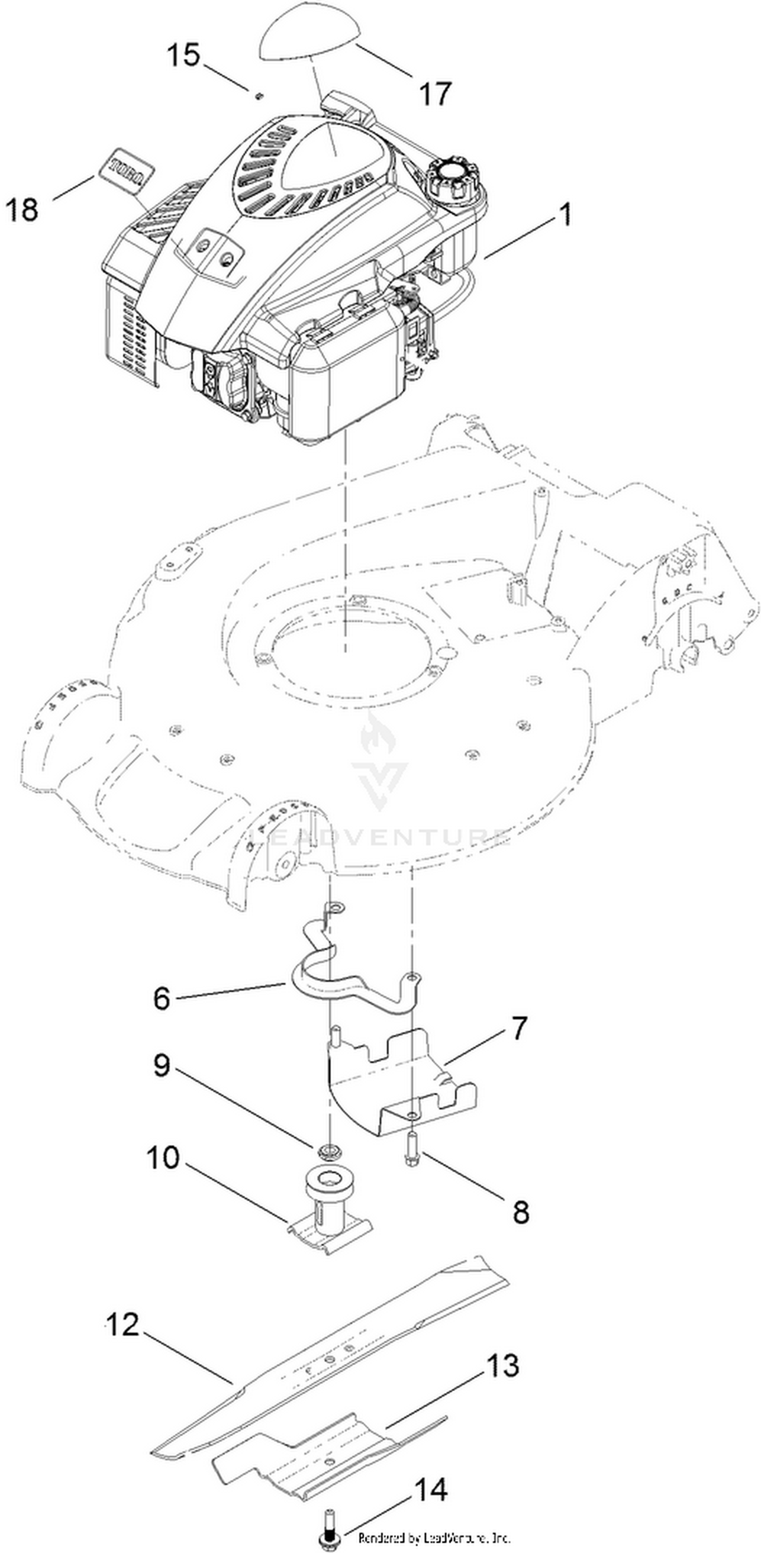 Engine and Blade Assembly
