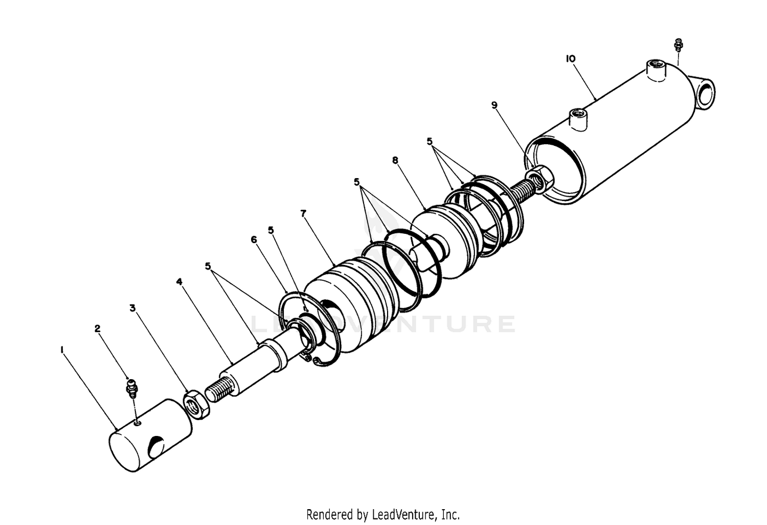 15 Cu. Ft. Hopper Kit Model 30505 (optional)(continued) Cylinder Assembly No. 77-5950