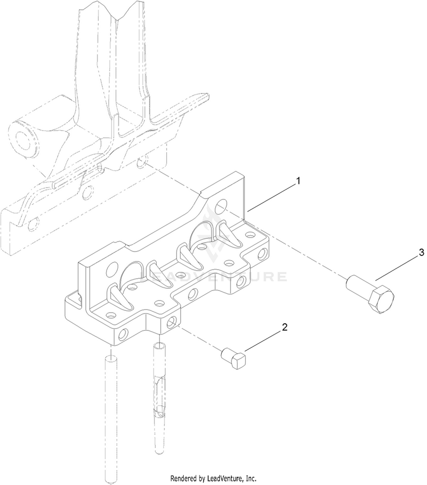 Mini Tine Head, 2 Rows of 5 Assembly  (Model 09736)