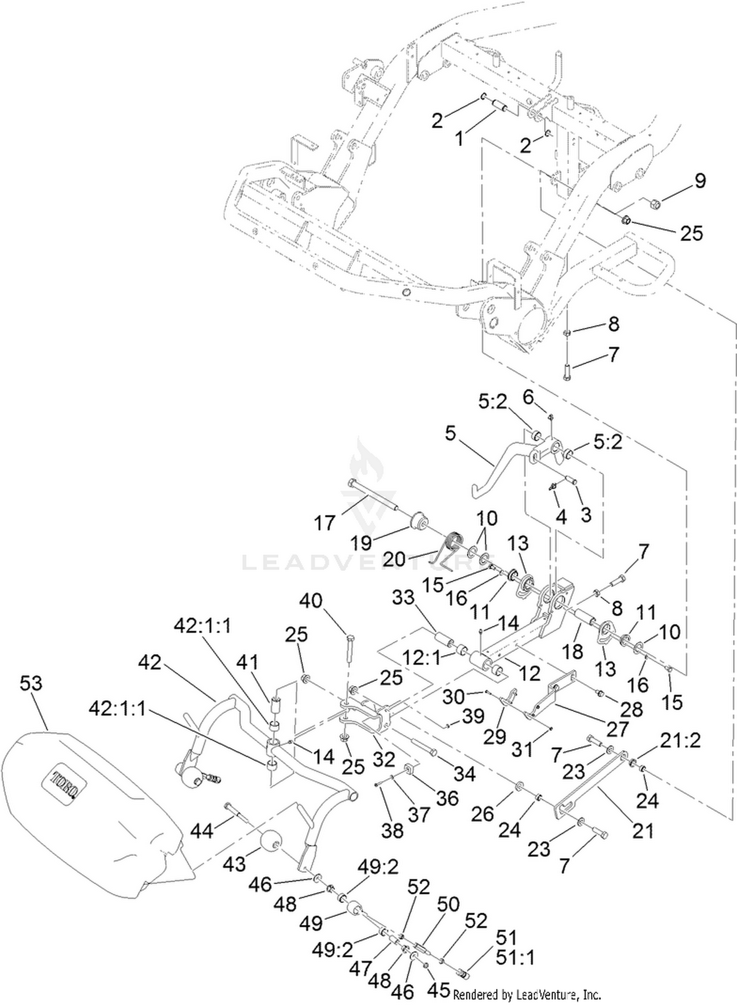 Center Cutting Unit Suspension Assembly