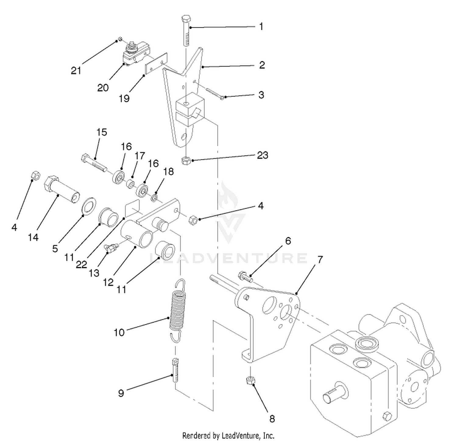 PUMP CONTROL LEVER ASSEMBLY