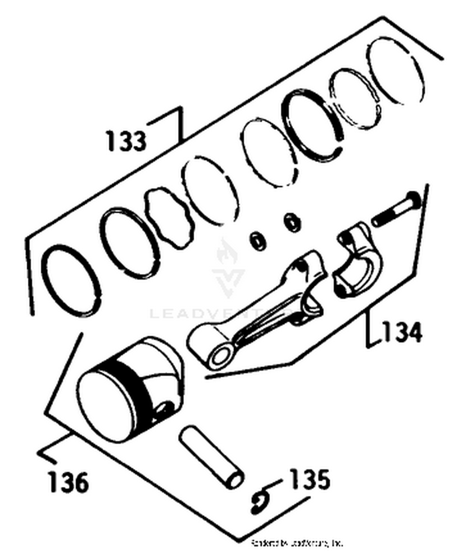 Piston  Rod-Engine Model No. K582qs Type No. Ps-36315