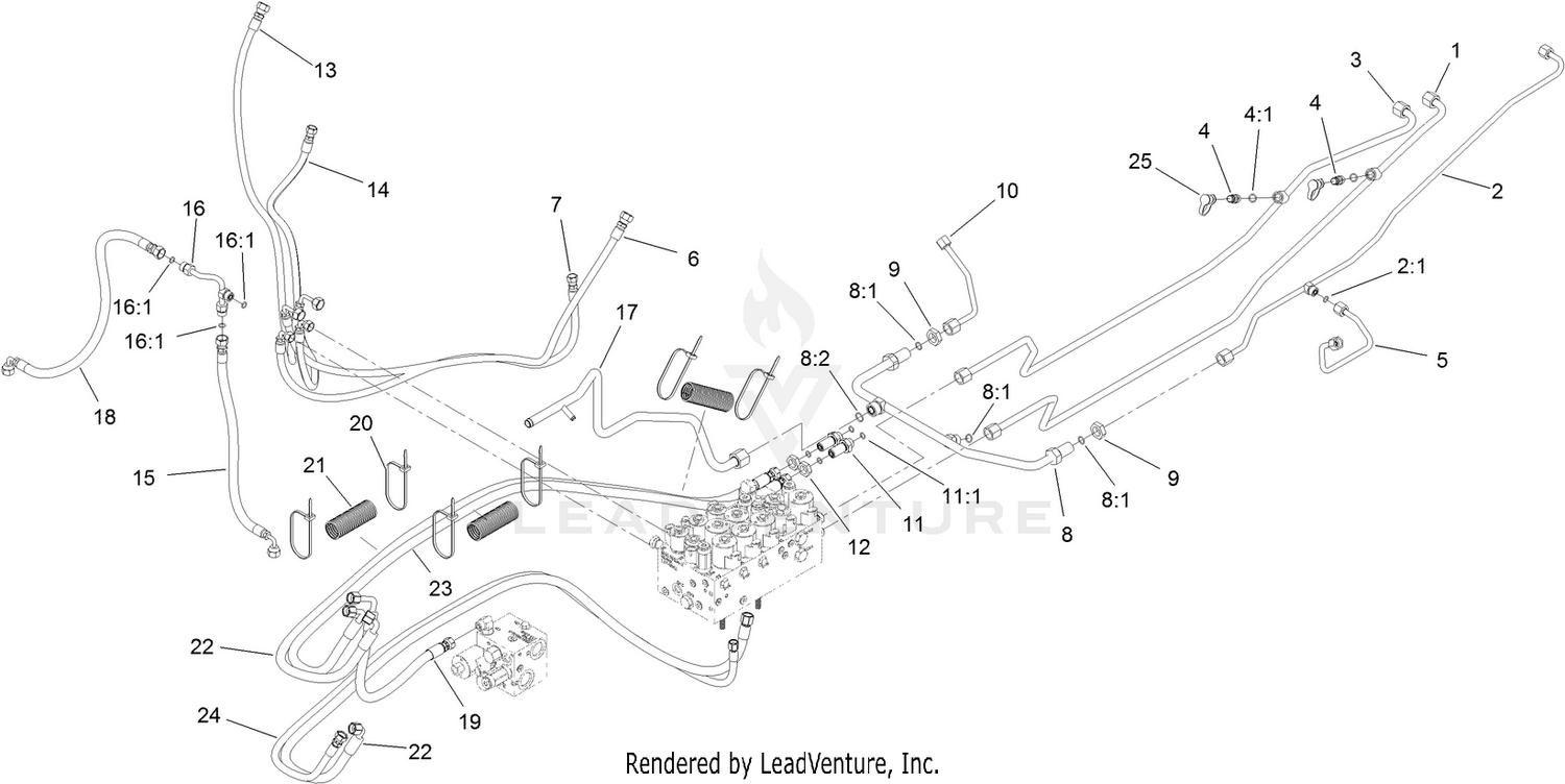 Lift, Steer and Fan Hydraulic Assembly