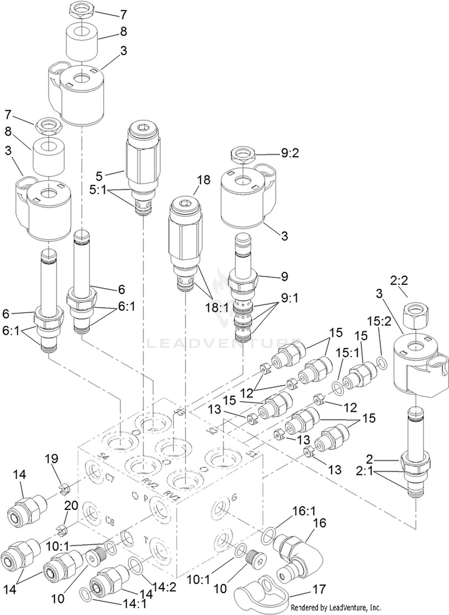Lift Manifold Assembly No. 127-8444