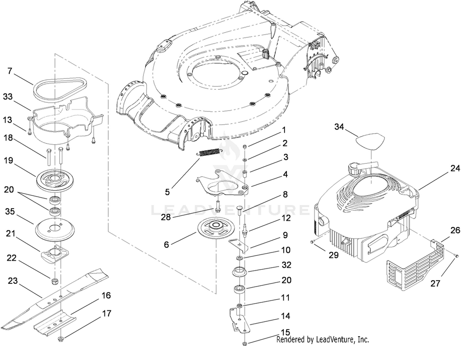 Engine and Blade Assembly