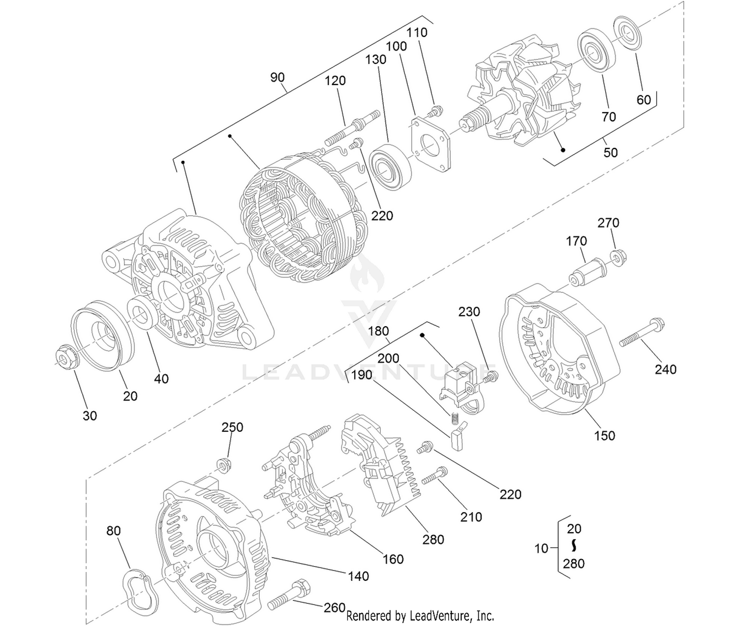 Alternator Components Assembly