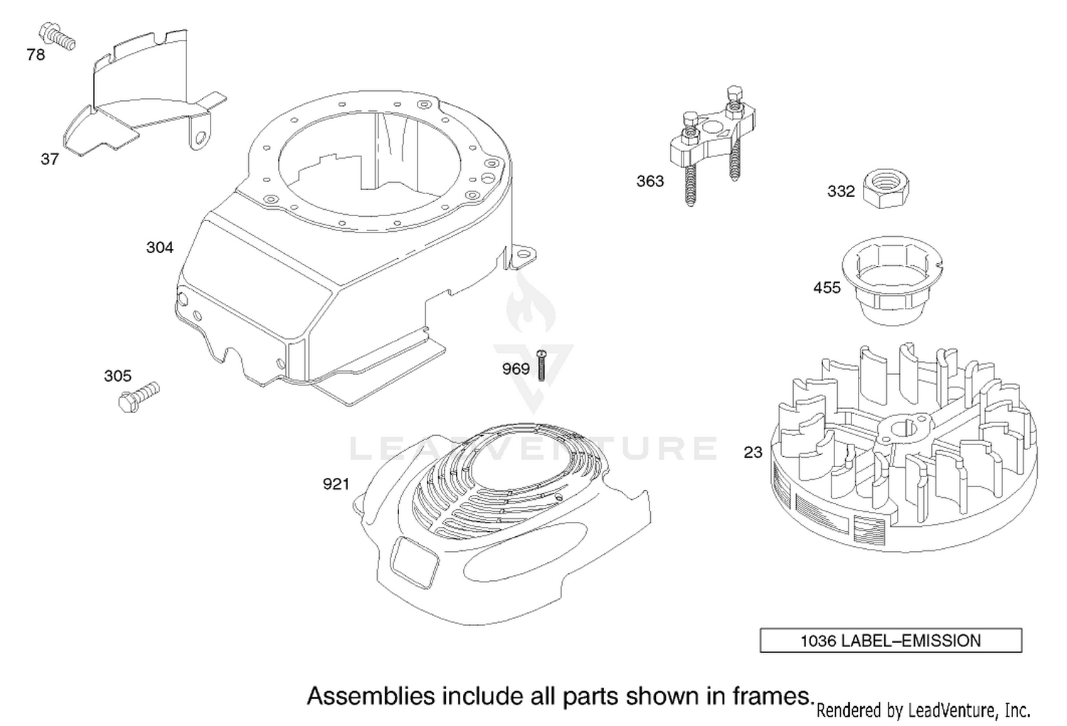 Blower Housing Assembly Engine Briggs and Stratton Model 124K02-0110-B1