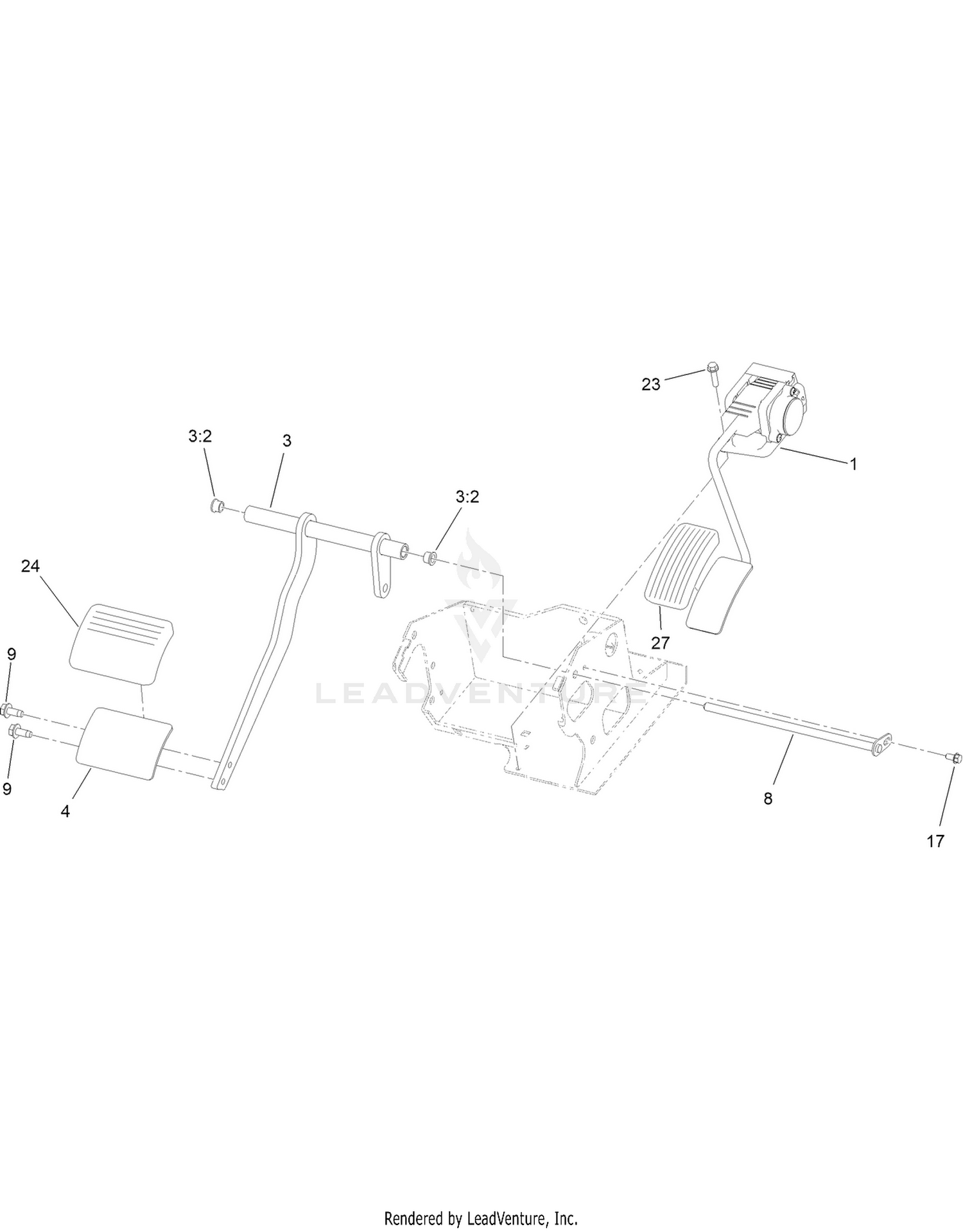 Brake and Throttle Pedal Assembly