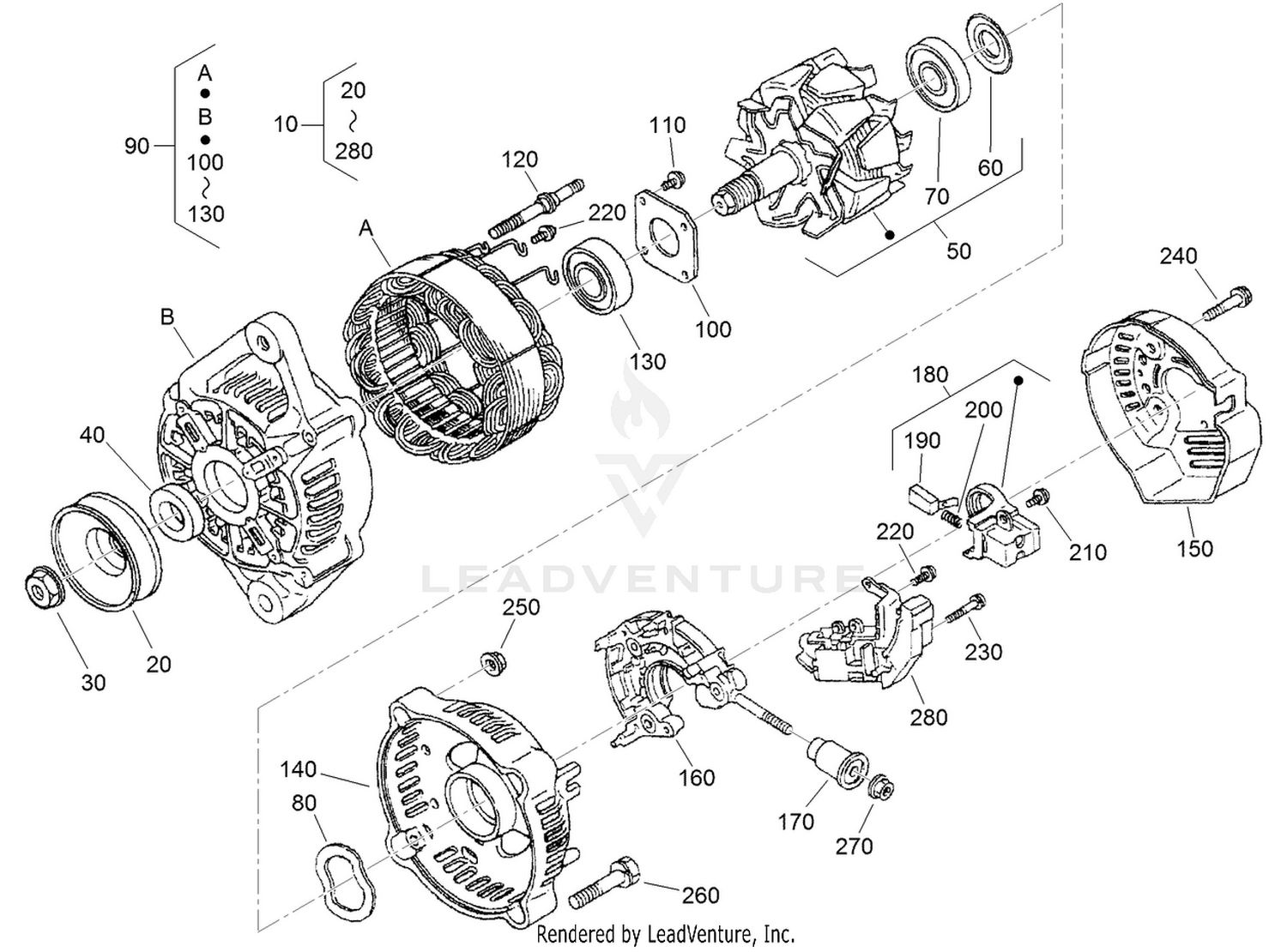 Alternator Components Assembly