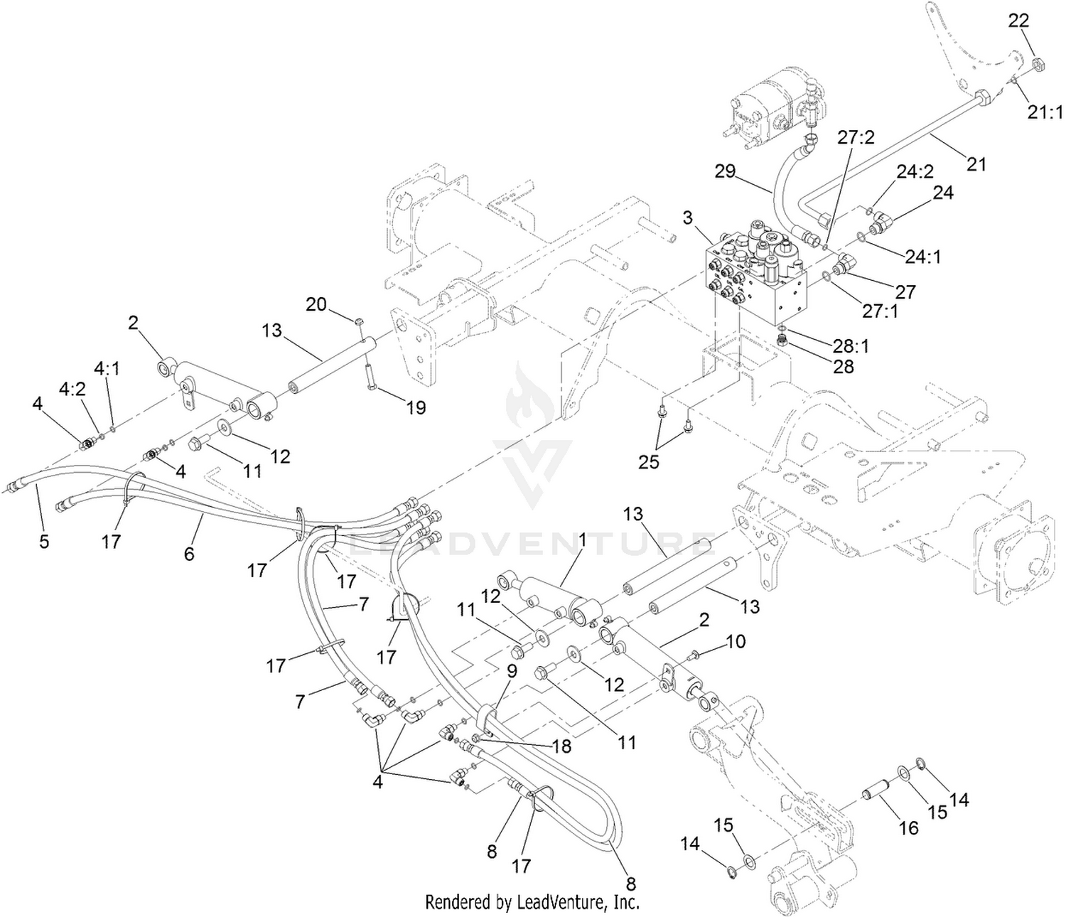Front Lift Hydraulic Assembly