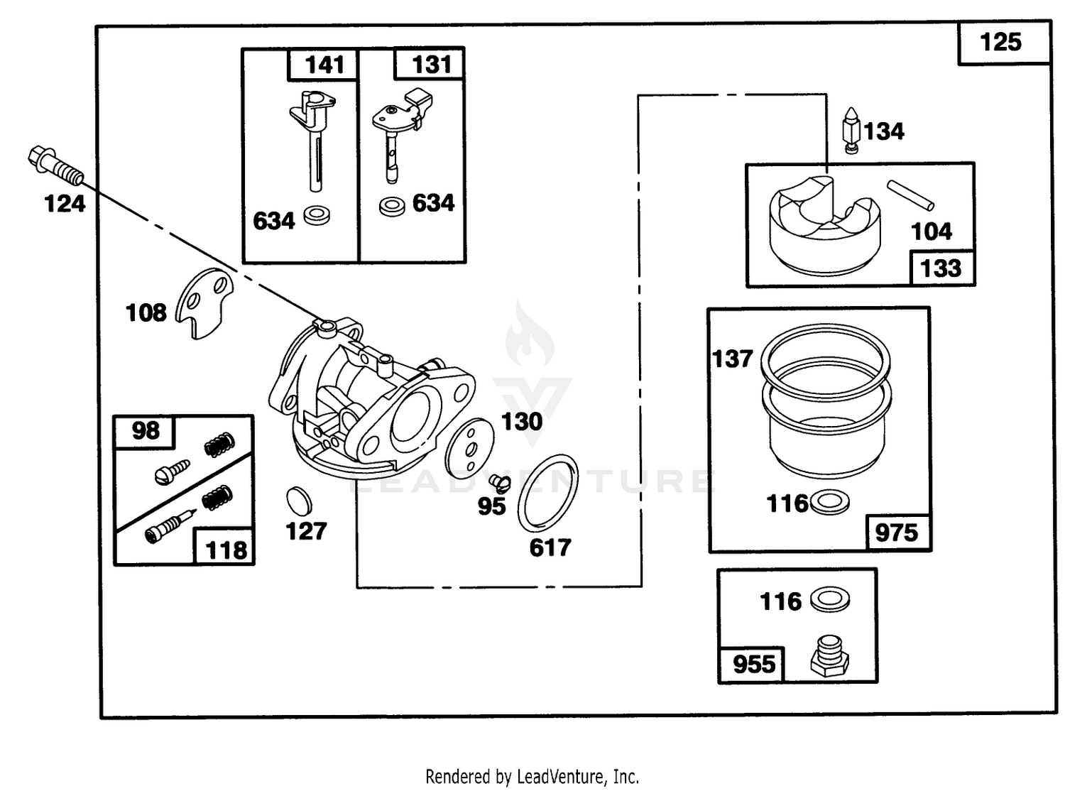 Engine Briggs  Stratton Model 124707-3185-01 3