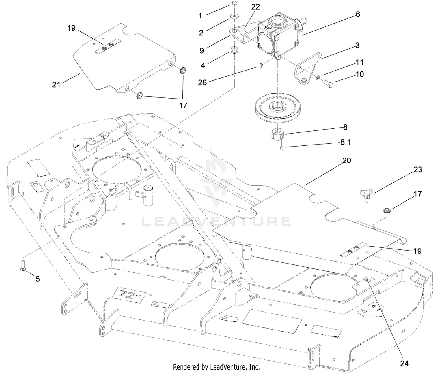 Cover and Gearbox Assembly