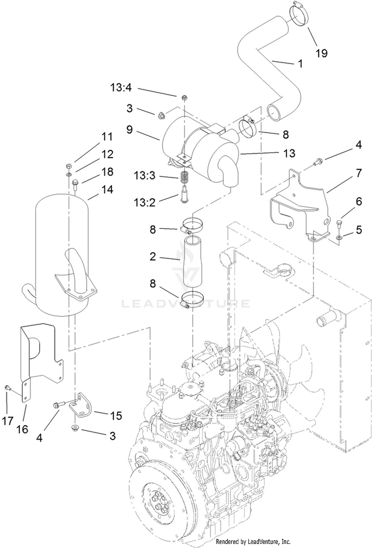 Air Cleaner and Muffler Assembly