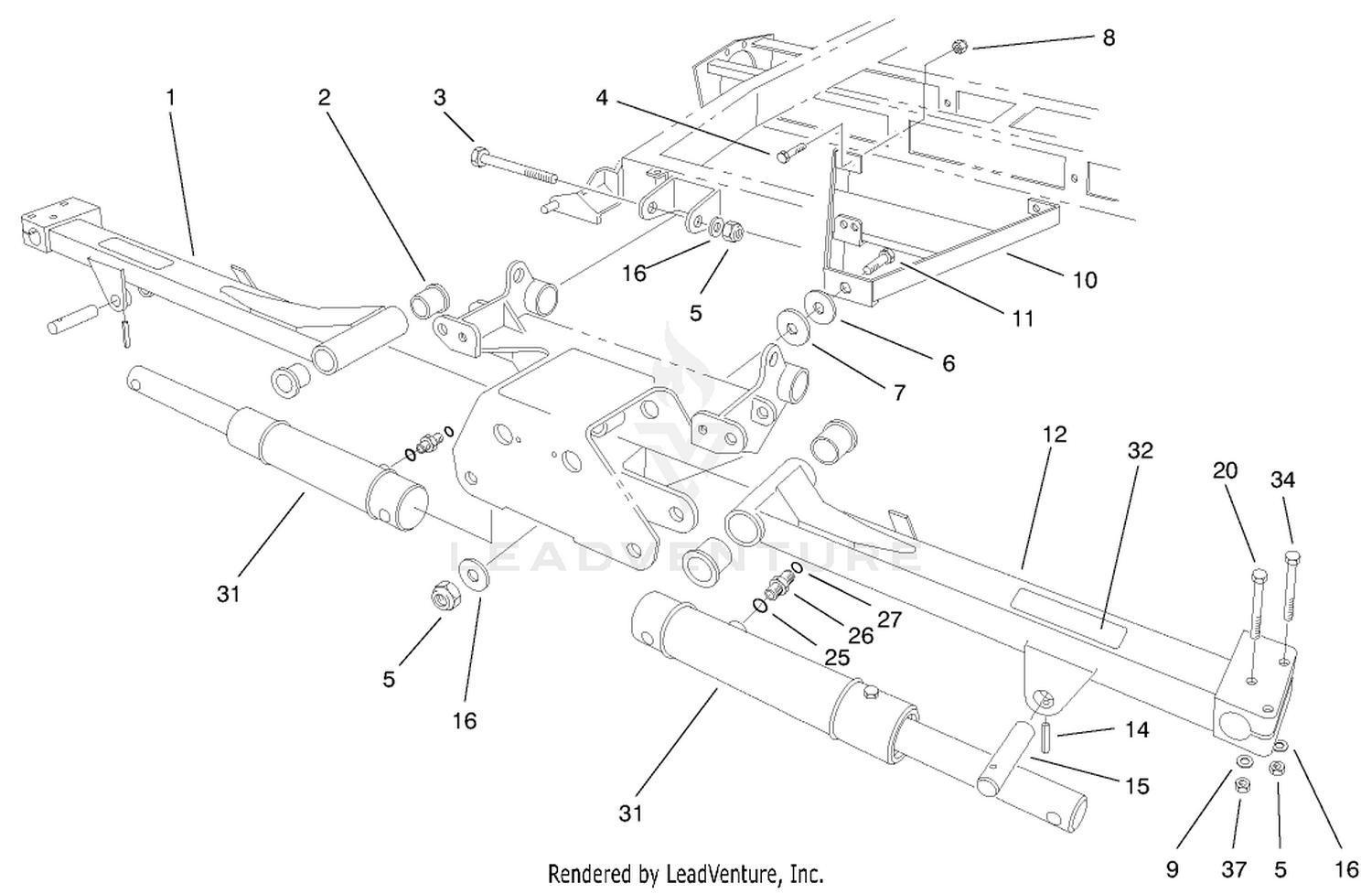 No. 2  3 Lift Arms Assembly
