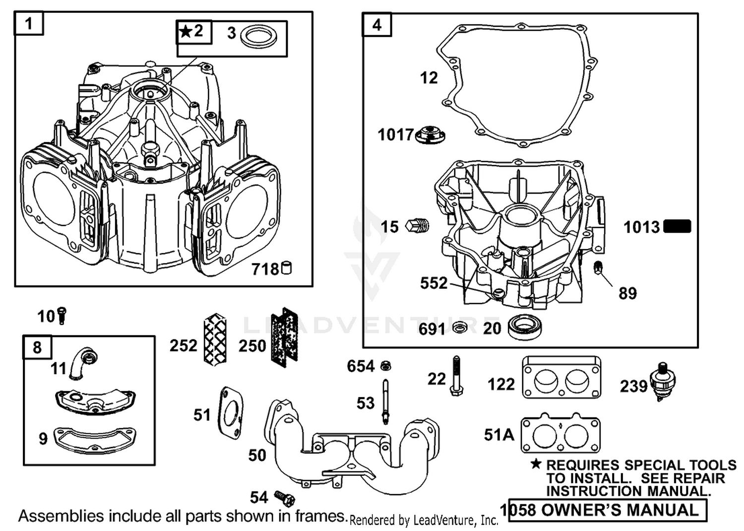 Cylinder Assembly  Briggs and Stratton 406777-0157-E1