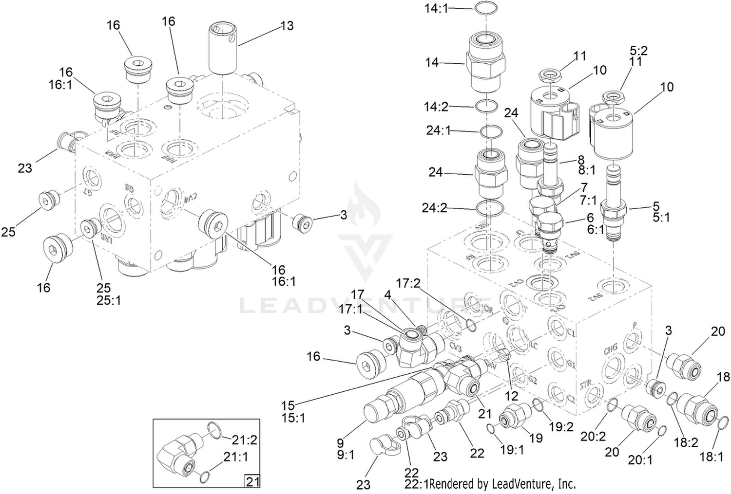 Steering/Lift Manifold No. 138-4488