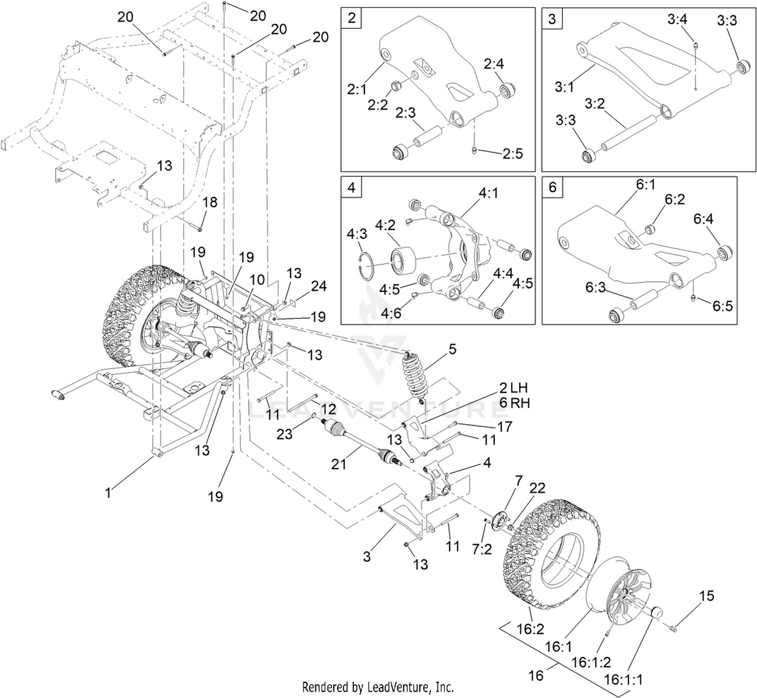 Rear Suspension and Subframe Assembly