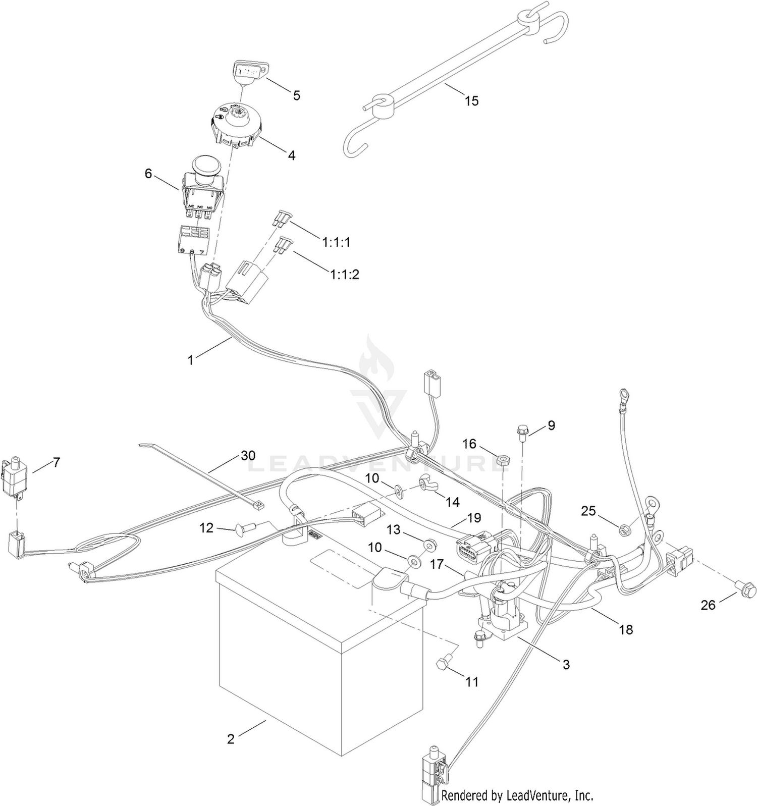 Battery and Electrical Assembly