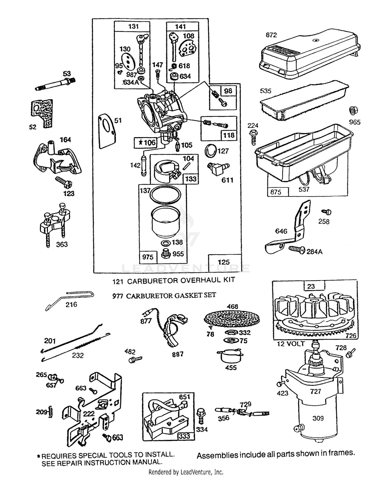 Briggs  Stratton Model No. 195707-0121-01 2