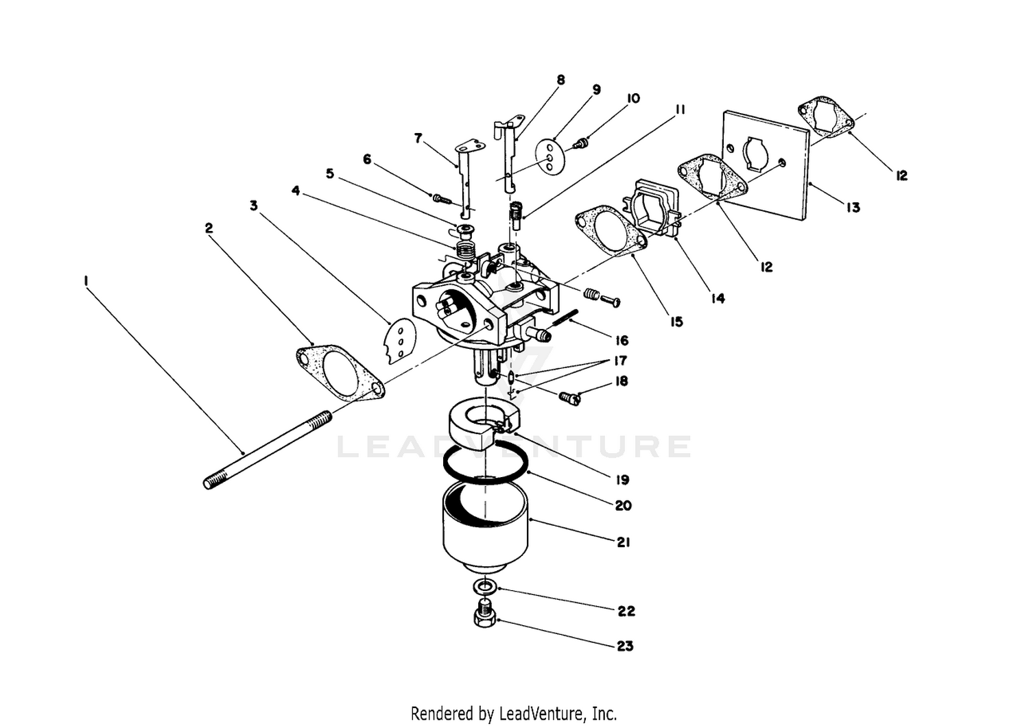 Carburetor Assembly Engine 47pe4 (used On Units With Serial No. 6000101-6004101) Engine 47pf5 (used On Units With Serial No. 6004102  Up)