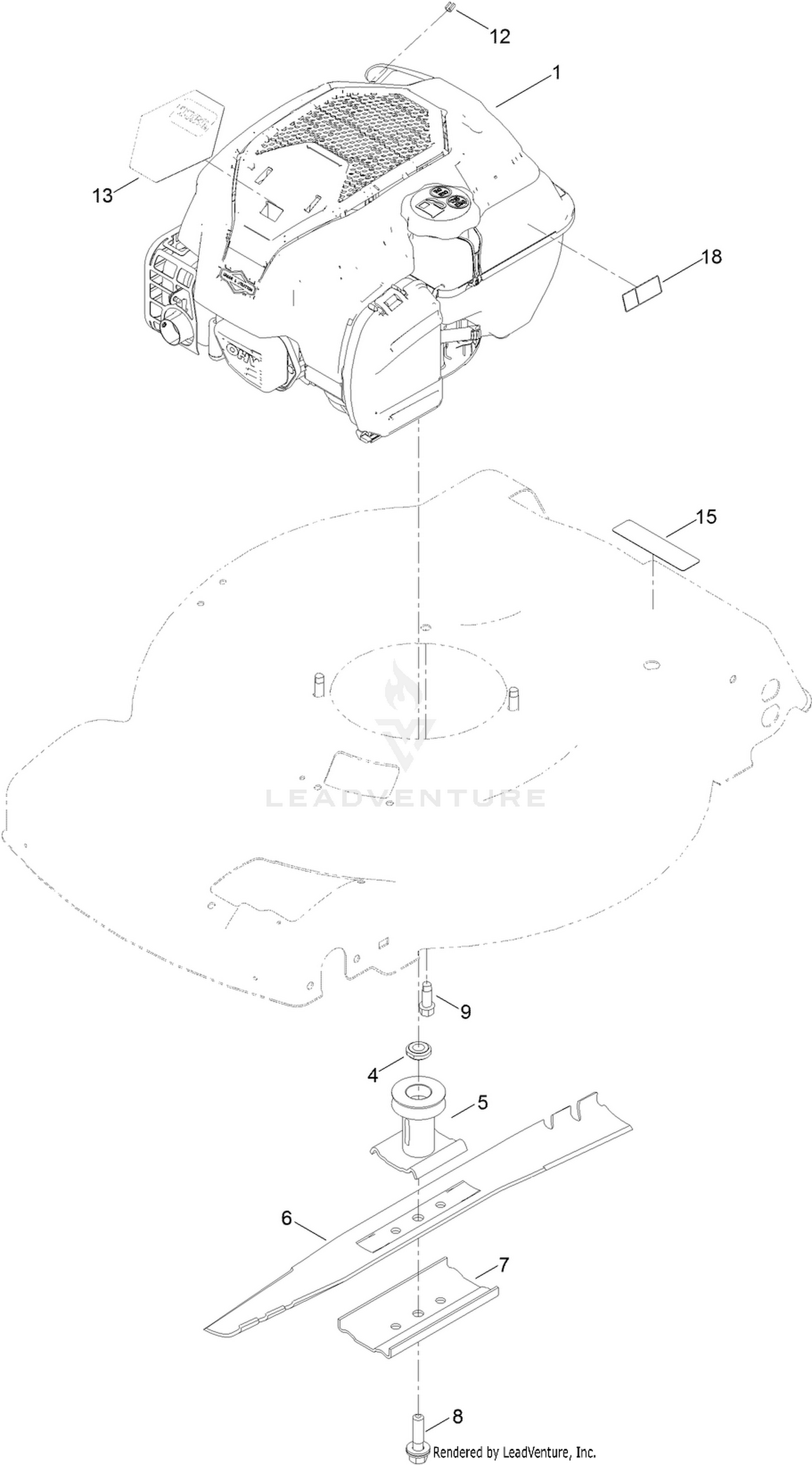Engine and Blade Assembly