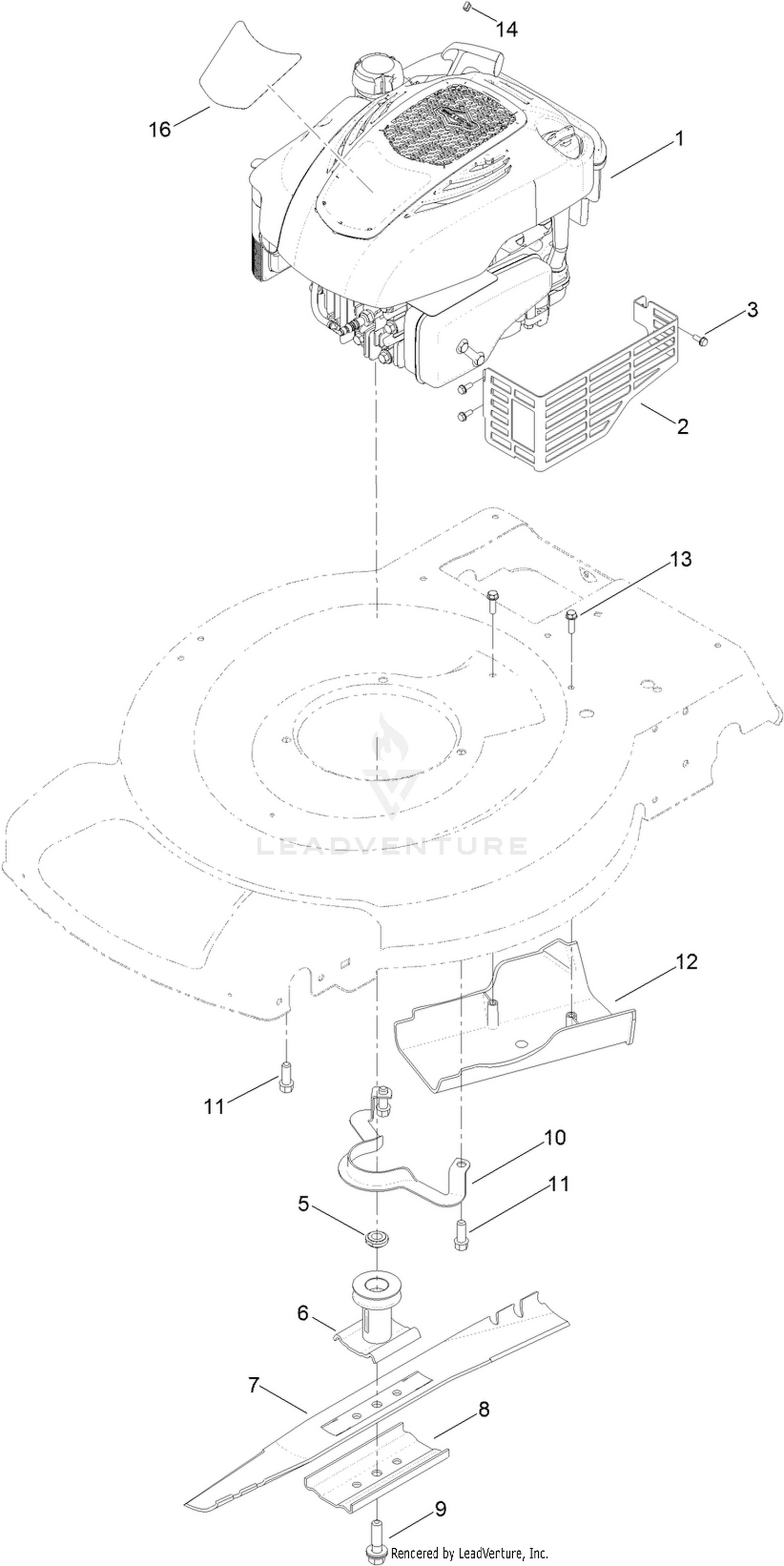 Engine and Blade Assembly