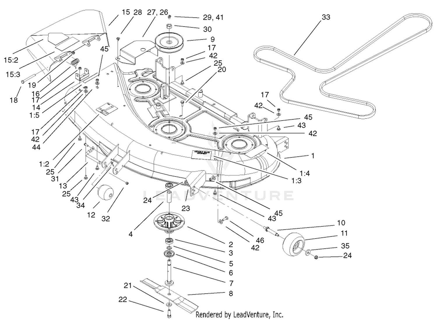 44in Deck Assembly
