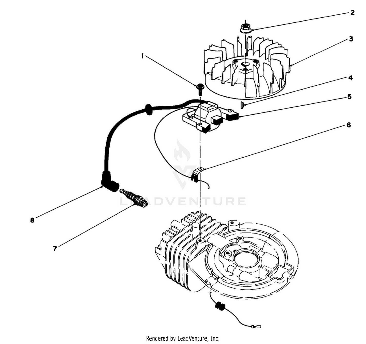 Flywheel  Magneto Assembly (model No. 47pf5  47pg6)