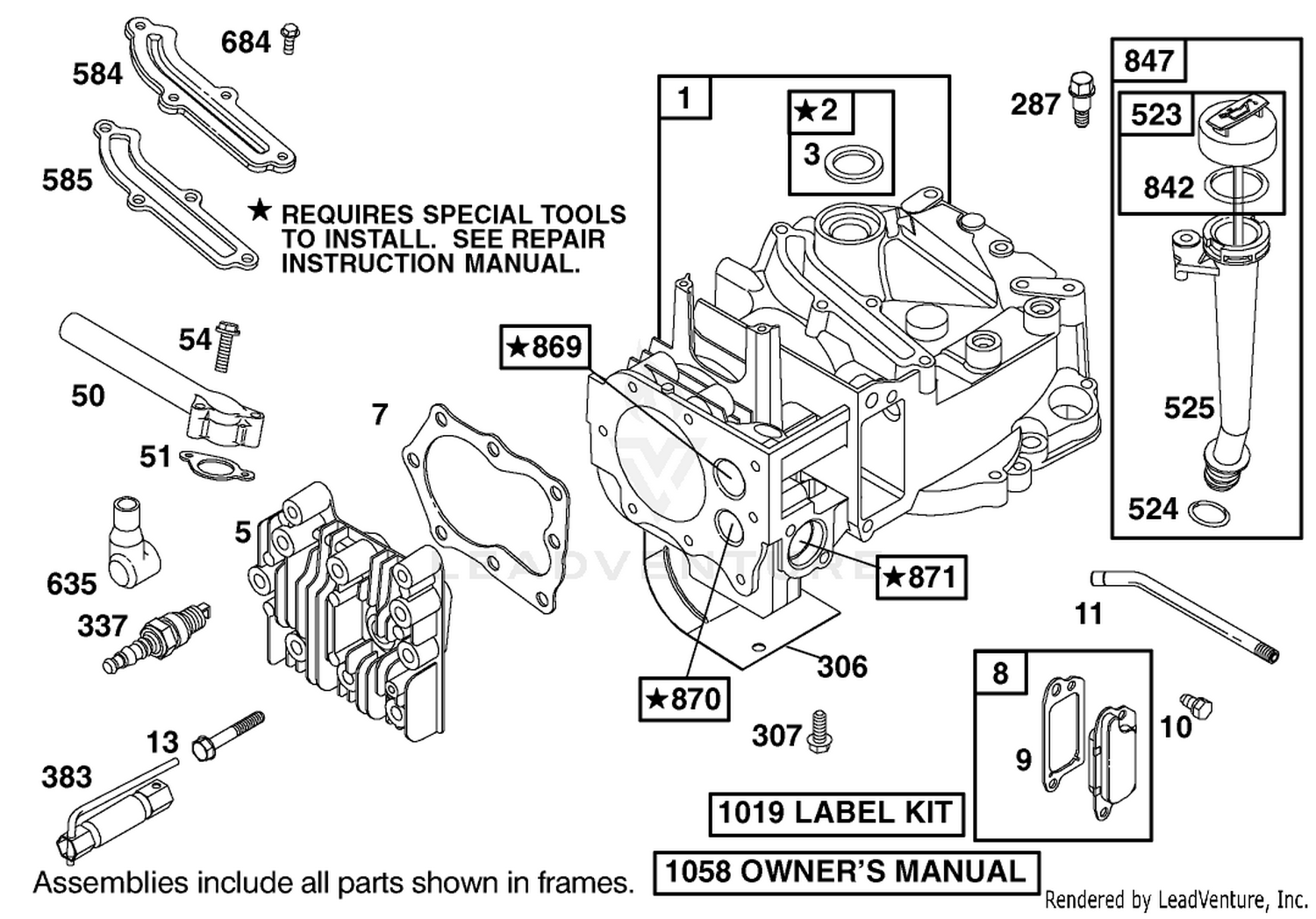 Cylinder Assembly Briggs And Stratton Model 12h802-1776-B1