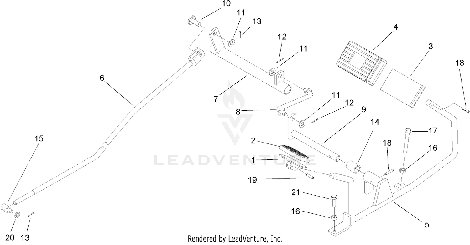 Operation and Travel Pedal Assembly