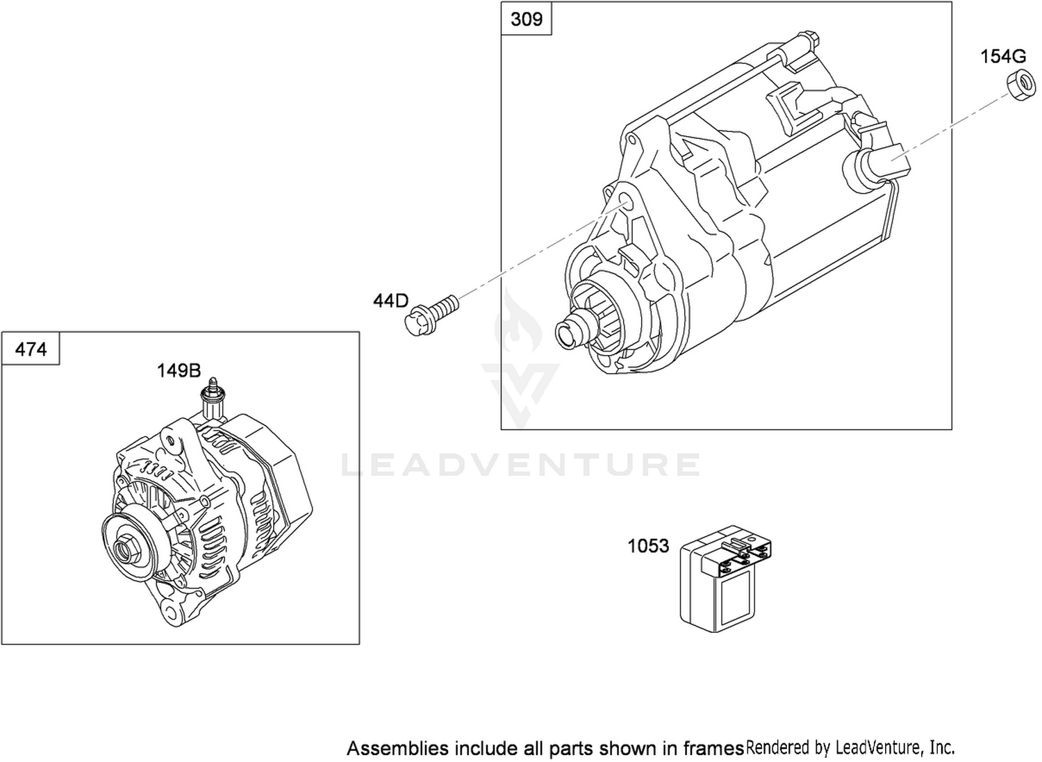 Alternator and Starter Assembly