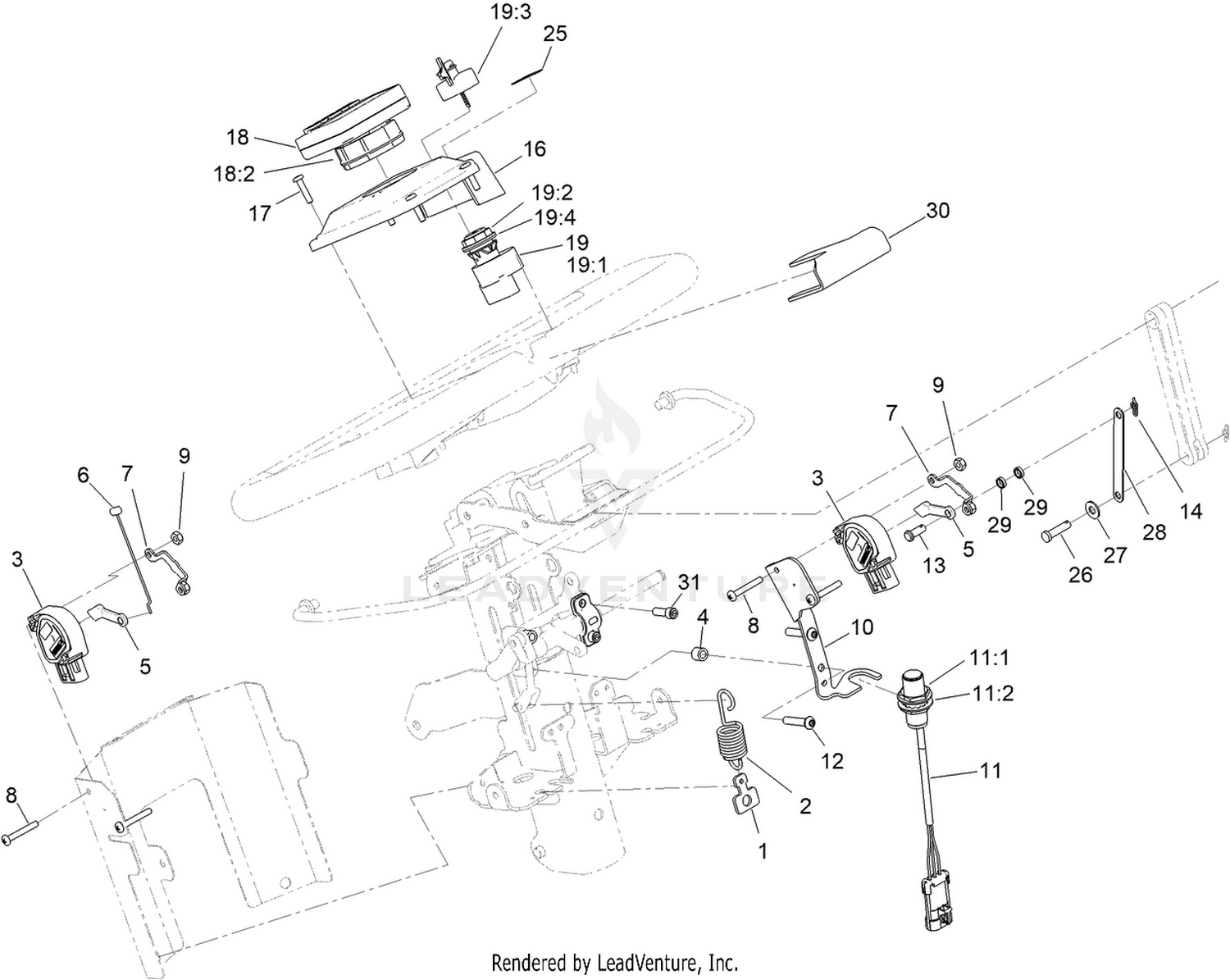 Electric Handle Components Assembly