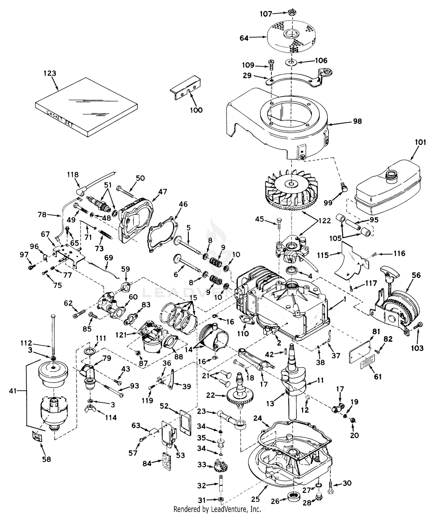 Engine Model No. Lav35-40458h