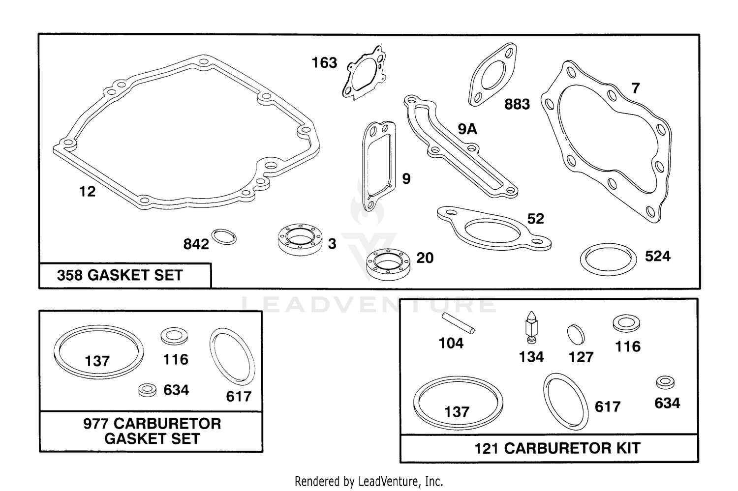 Engine Briggs  Stratton Model 127802-0640-01 9
