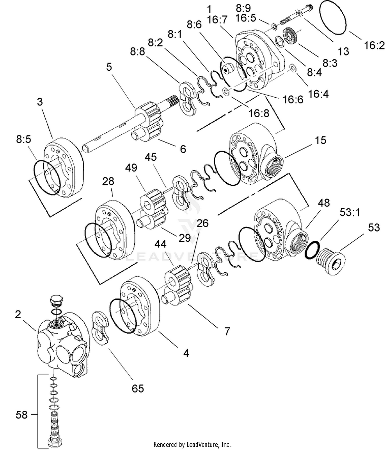Triple Pump Assembly No. 105-9845