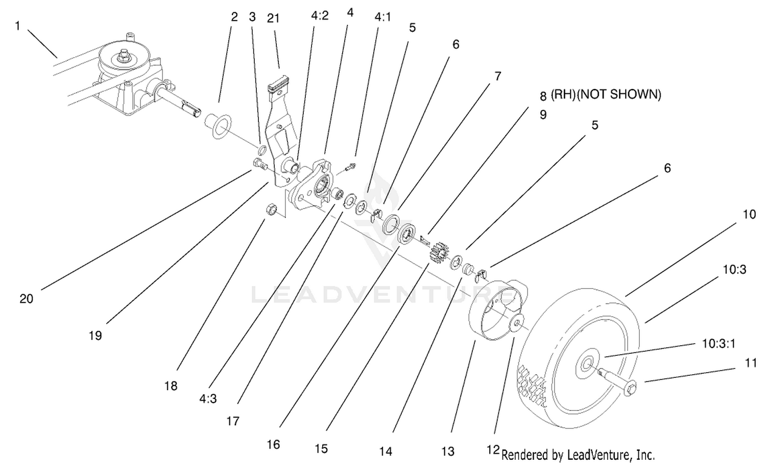 Gear Case and Wheel Assembly
