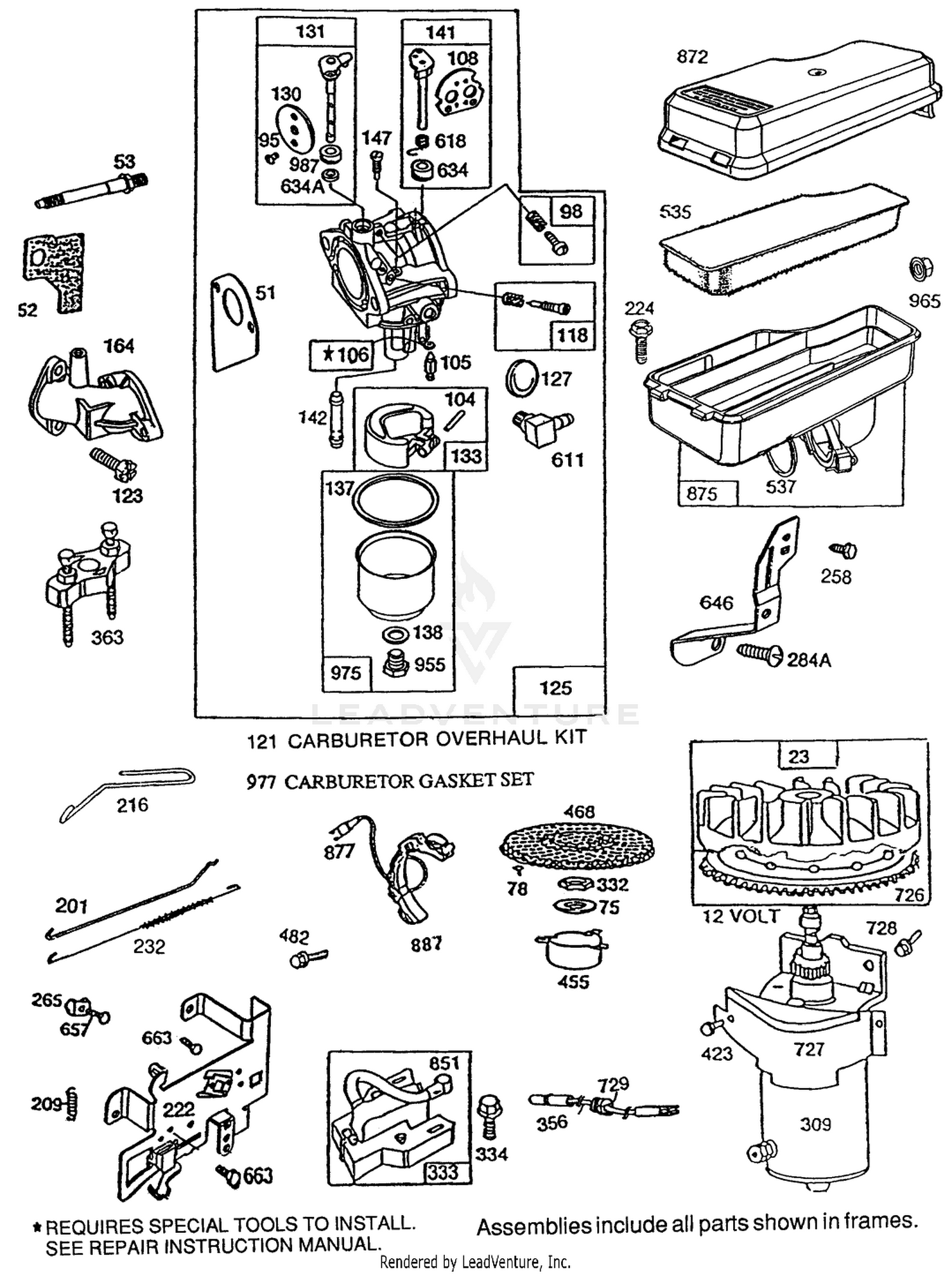 Briggs  Stratton Model No. 191707-0121-01 2