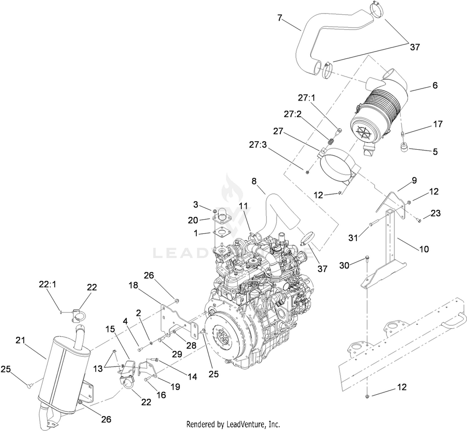Engine Intake and Exhaust Assembly