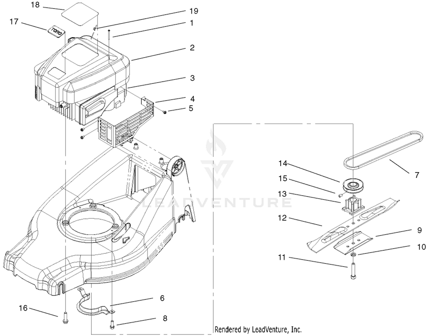 Engine And Blade Assembly