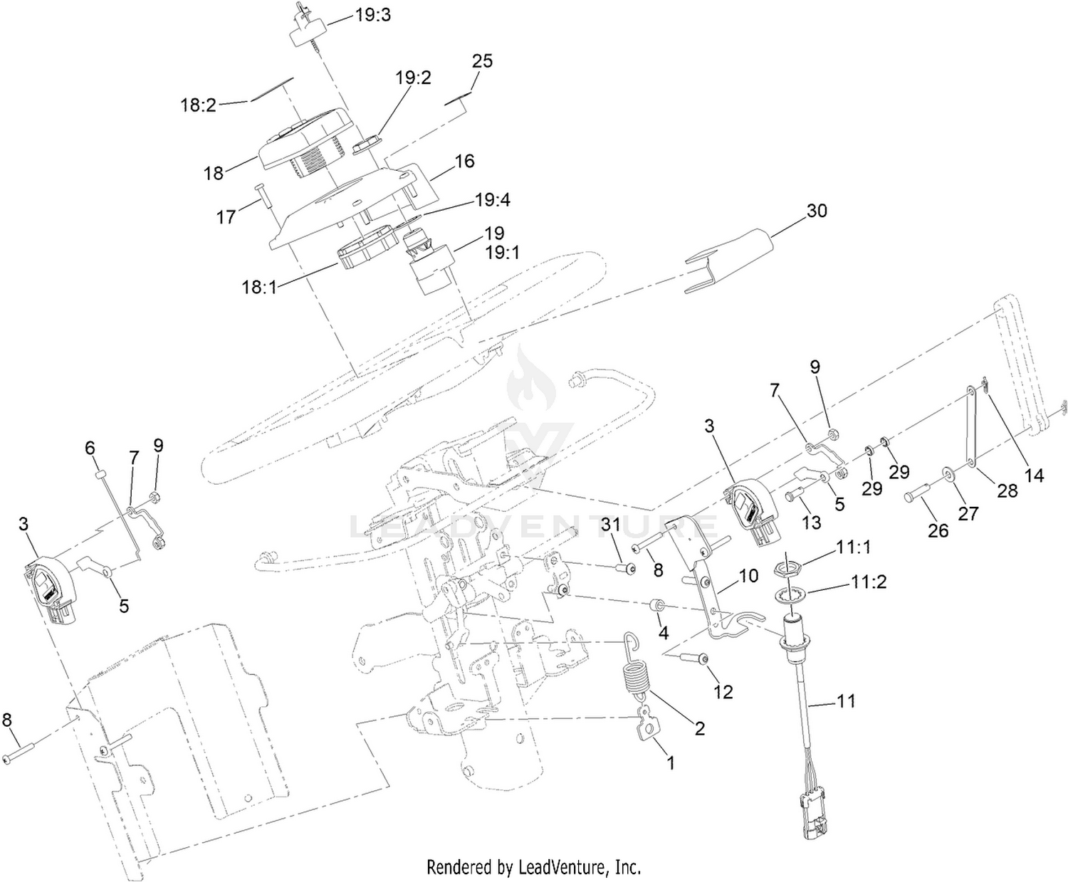 Electric Handle Components Assembly