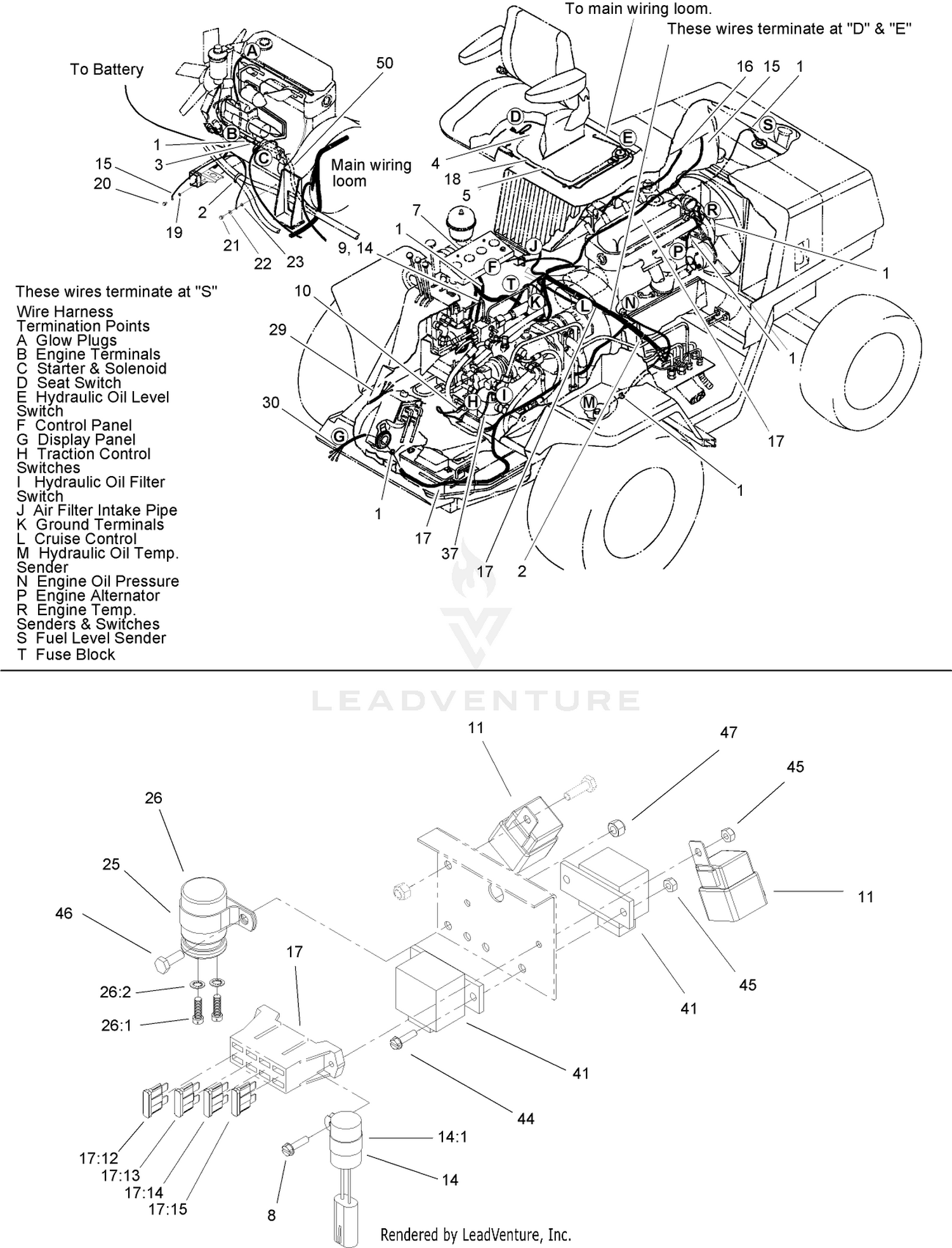 Electrical System Diagram and Relay Assembly
