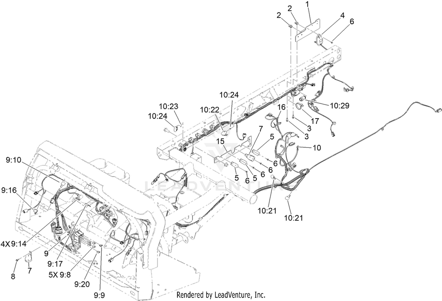 Front and Rear Wire Harness Assembly
