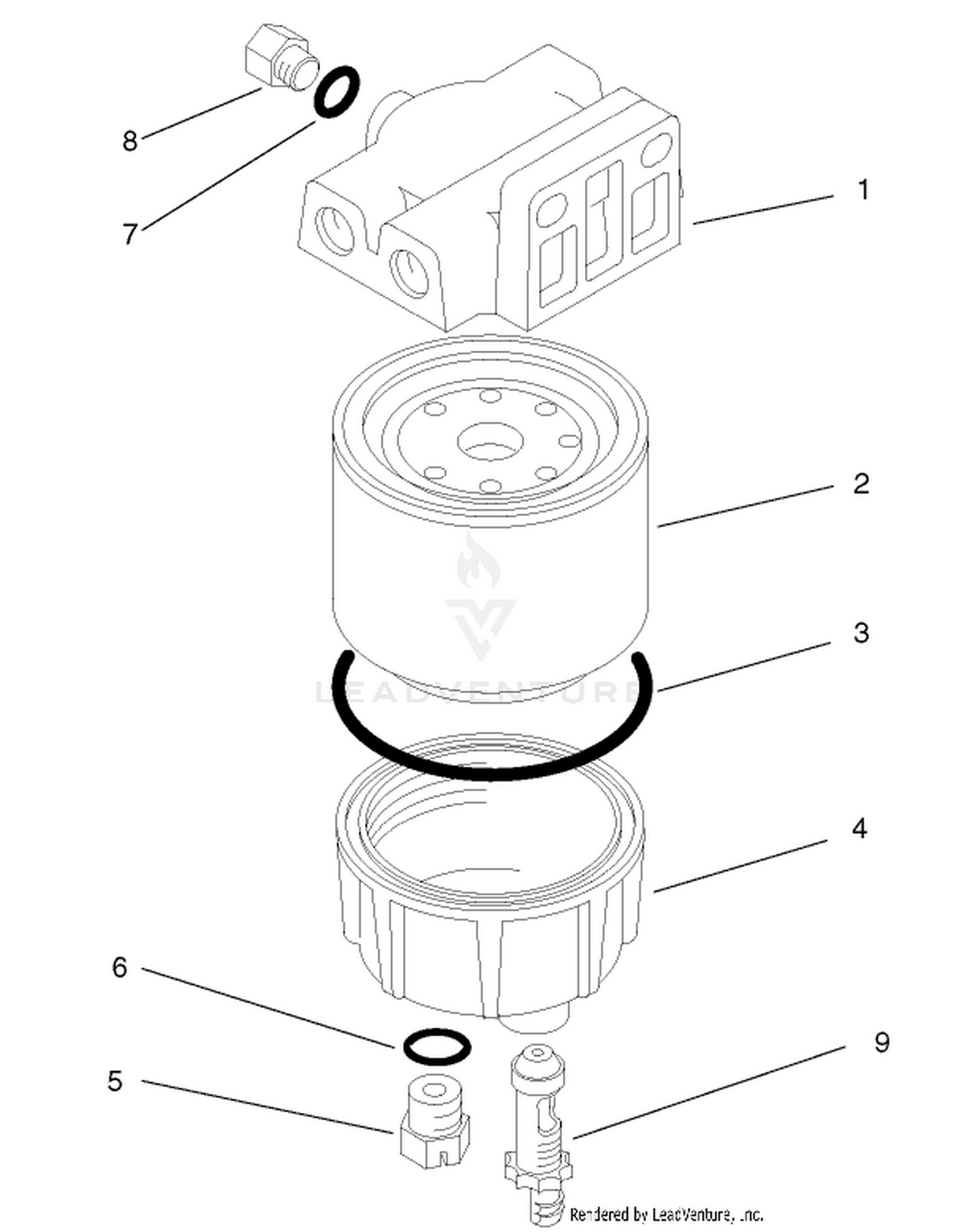 Water / Fuel Filter Assembly No. 98-9305