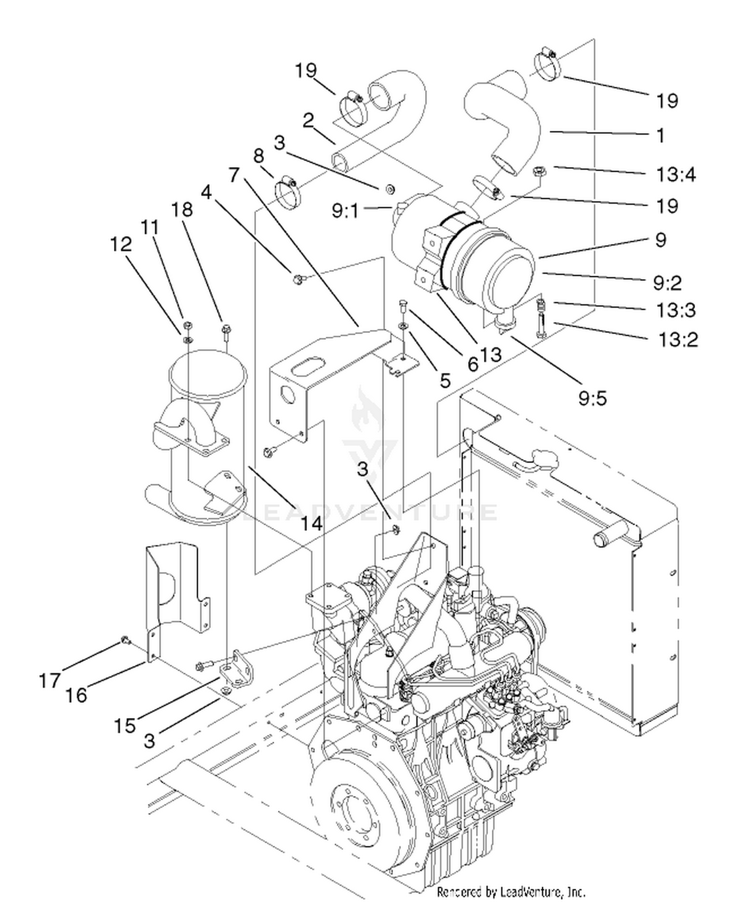 Air Cleaner And Muffler Assembly