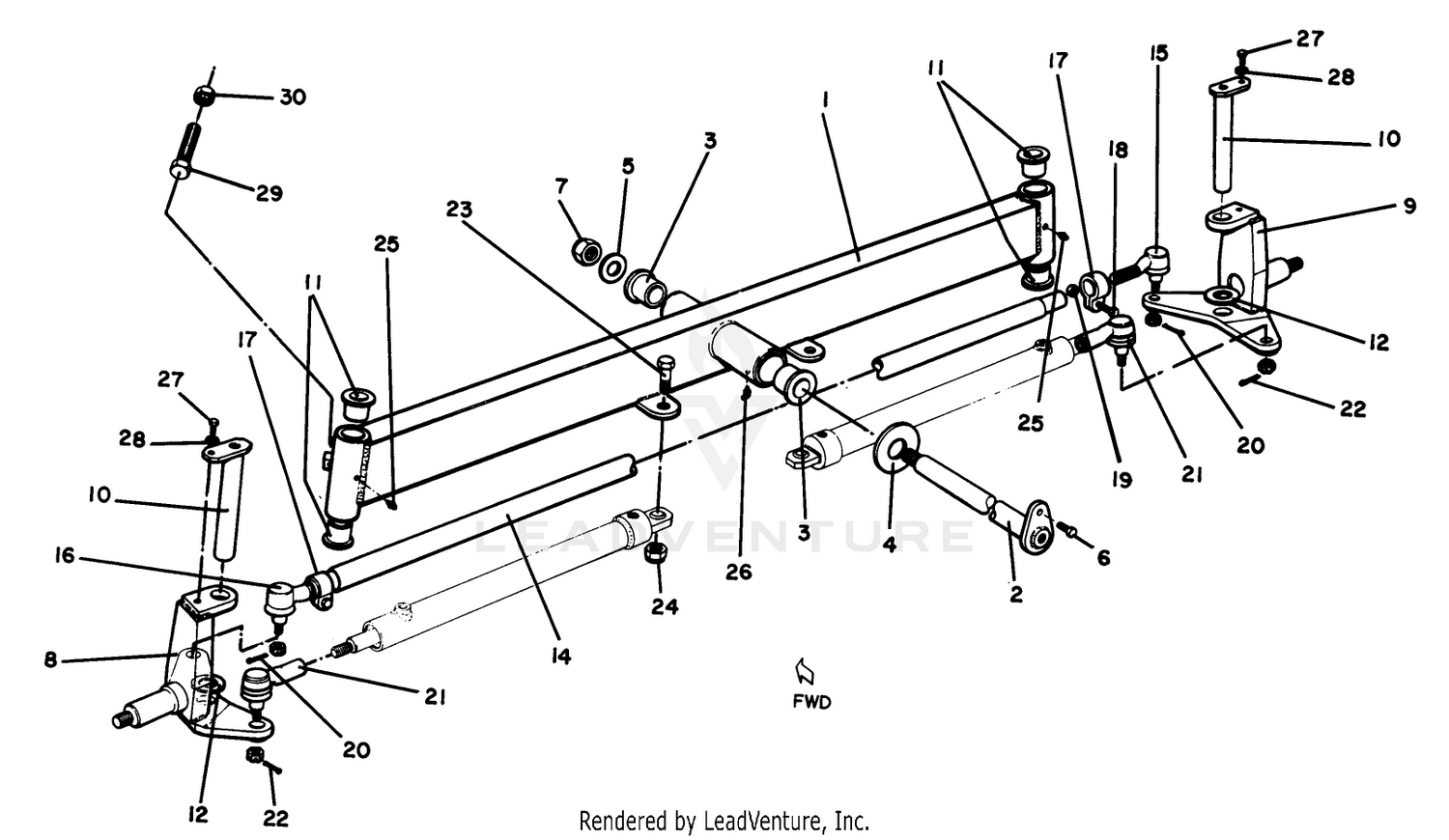 Steering Linkage  Axle Assembly