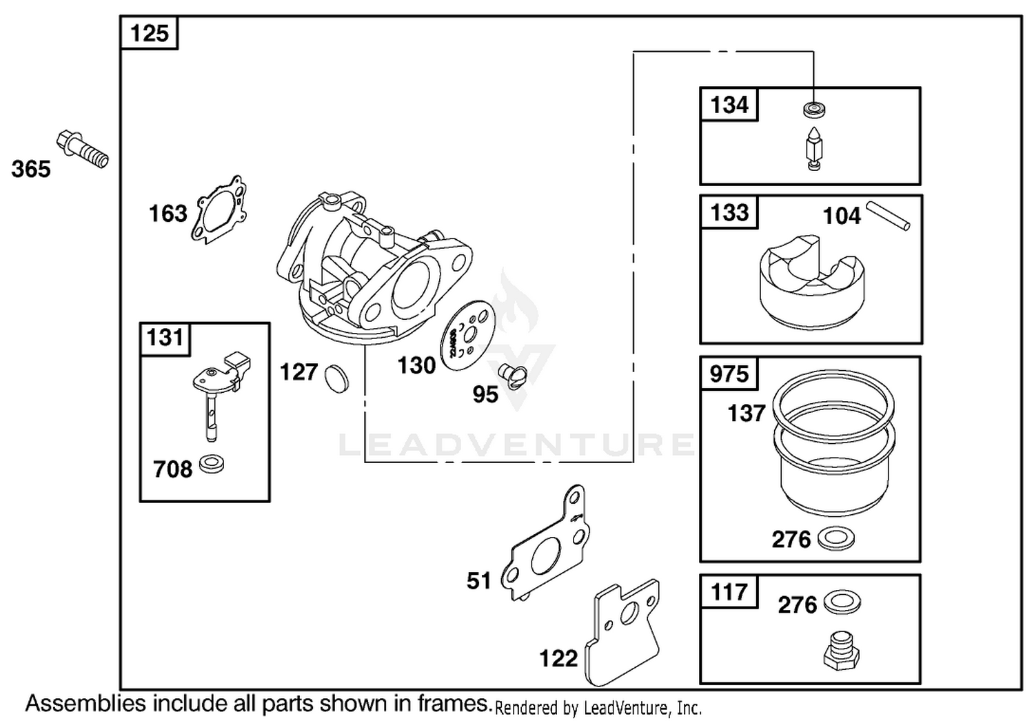 Carburetor Overhaul Kit Assembly