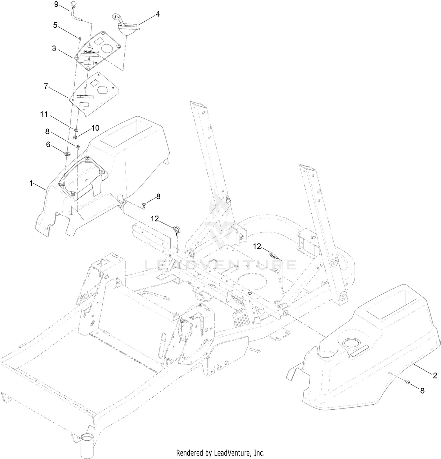 Control Panel and Body Styling Pod Assembly