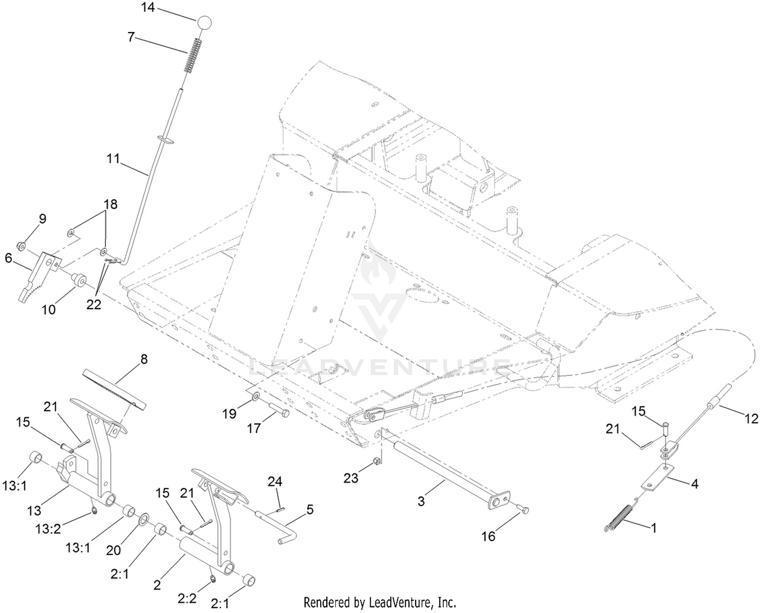 Brake Pedal and Linkage Assembly