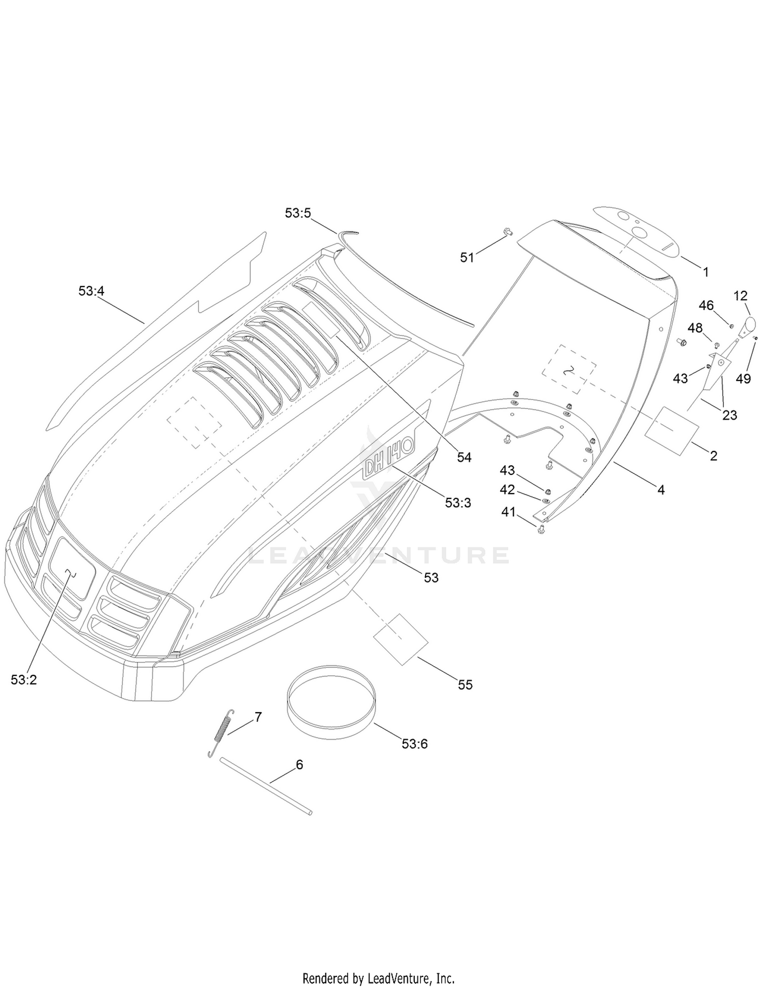 Hood and Control Panel Assembly